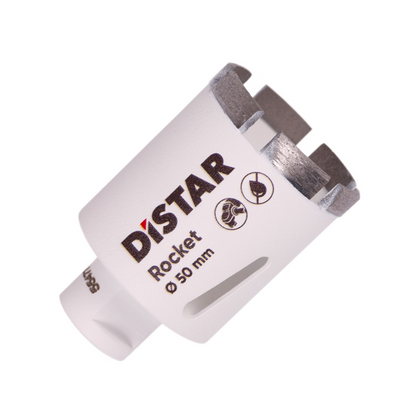 DiSTAR ROCKET Trockenbohrkrone M14 – Ø 20–68 mm | Länge 45 mm