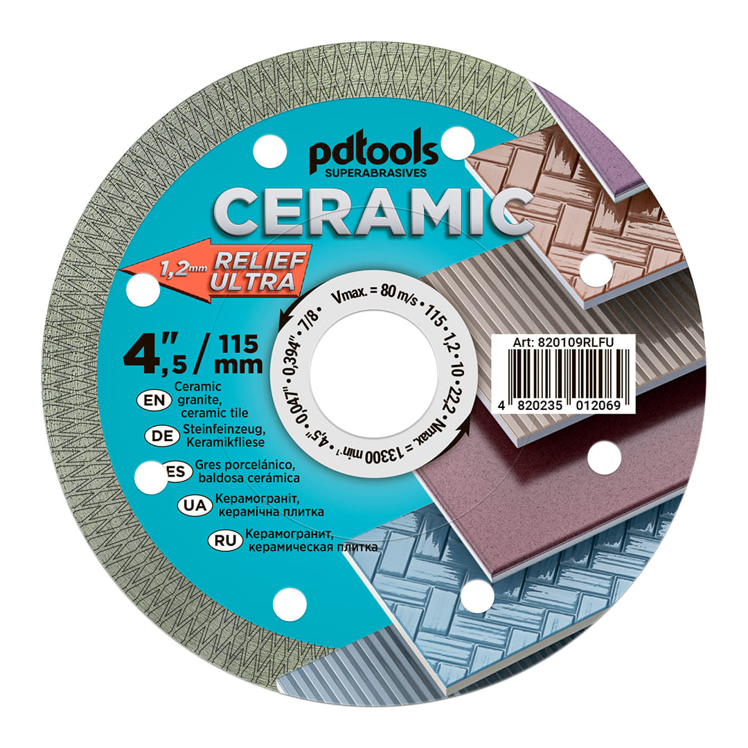 CERAMIC RELIEF ULTRA Diamanttrennscheibe 115–125 mm – 1,2 mm