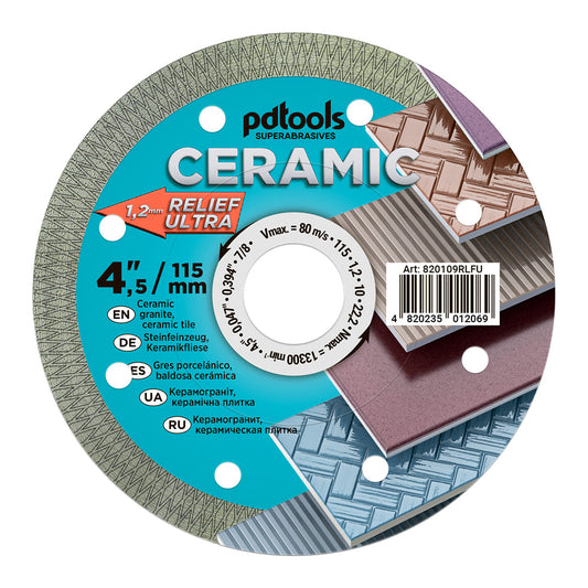 CERAMIC RELIEF ULTRA Diamanttrennscheibe 115–125 mm – 1,2 mm