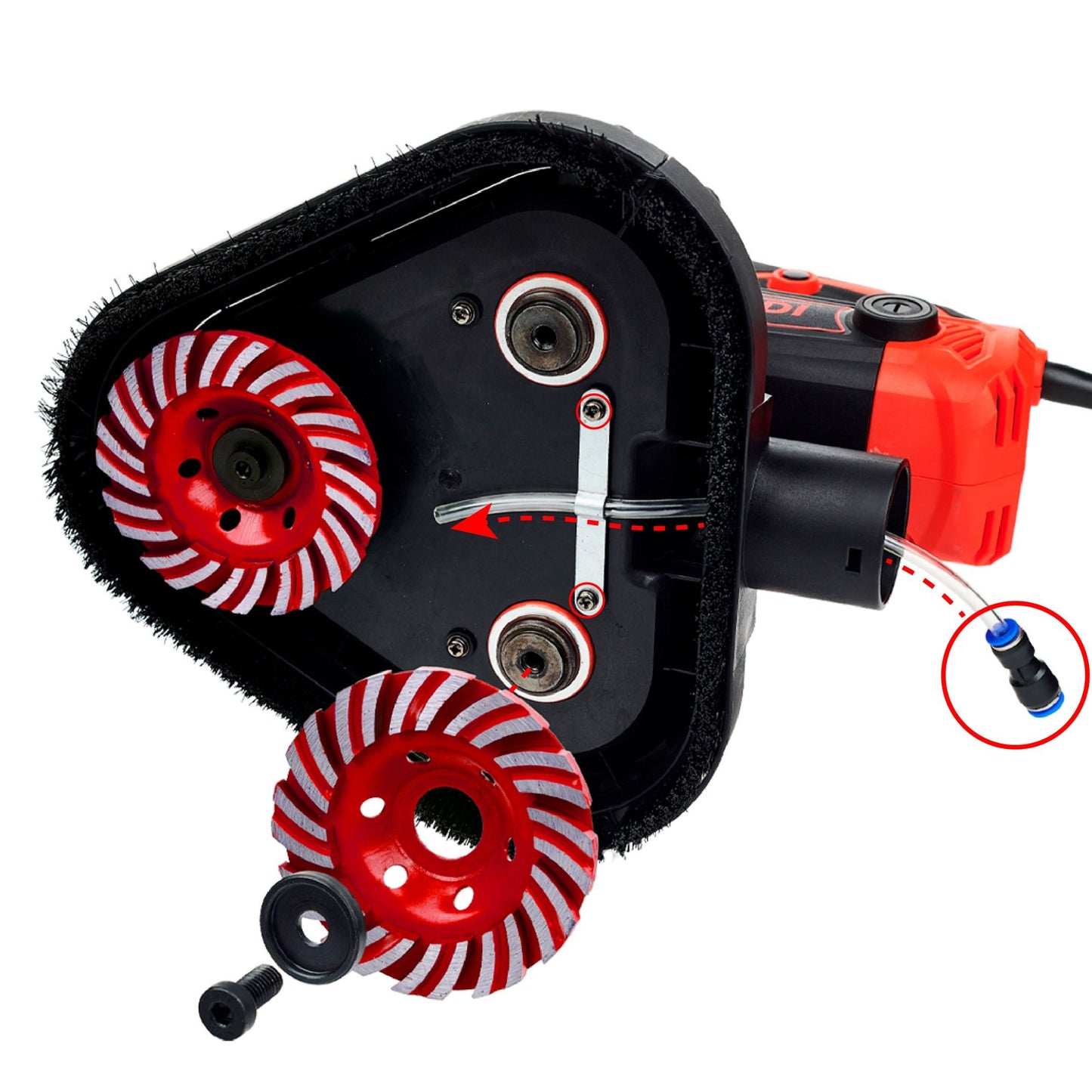 Betonschleifer TRIPPLE GS 2450 W – 3× Ø100 mm