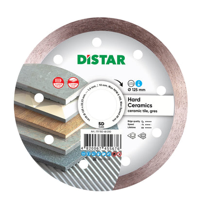 DiSTAR Hard Ceramics 125 mm Nassschnitt Diamanttrennscheibe für Feinsteinzeug & Keramik