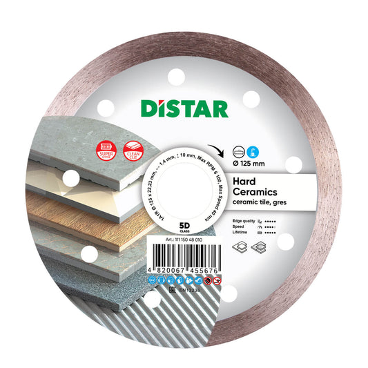 DiSTAR Hard Ceramics 125 mm Nassschnitt Diamanttrennscheibe für Feinsteinzeug & Keramik