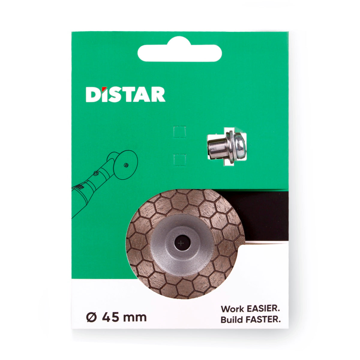 DiSTAR NECTAR Ø45 mm Korn 100 – Diamant-Schleifpad für Feinsteinzeug & Keramik (5,8F)