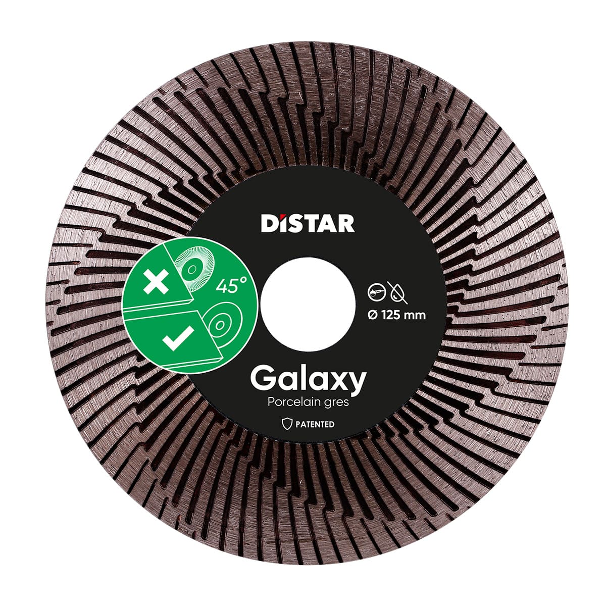 DiSTAR Galaxy 125 mm Diamanttrennscheibe für 45° Gehrungsschnitt Feinsteinzeug