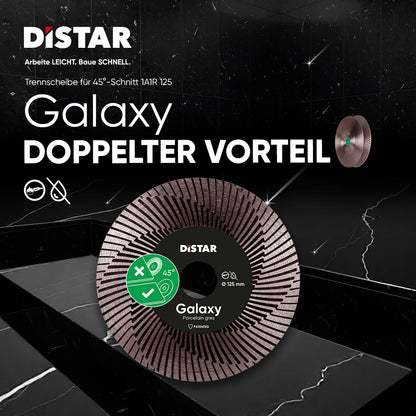 DiSTAR Galaxy 125 mm Diamanttrennscheibe für 45° Gehrungsschnitt Feinsteinzeug