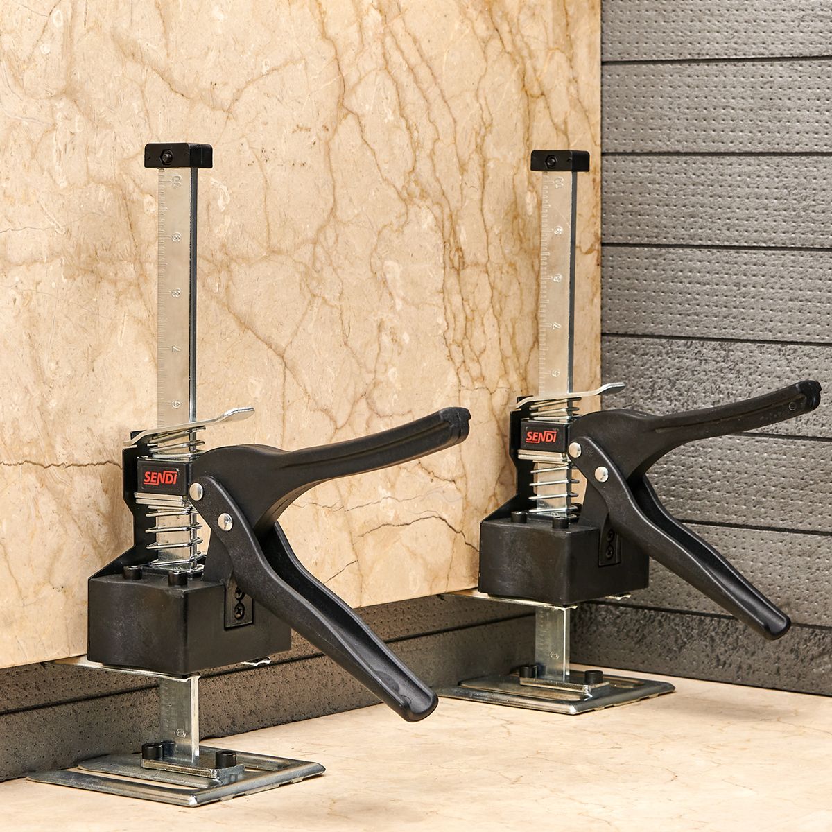 Fliesenheber LIFTER 2er-Set – bis 120 kg / 17 cm Hubhöhe